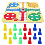 BESTSKY Foldable Flying Chess Mat and Chessboard Ludo Game Set for Travel and Family Fun