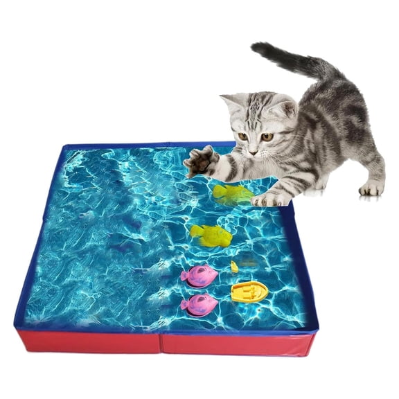 BESTSKY Foldable Small Dog Pool, Cat Pool, Anti-Slip and Stable, Pvc Foldable Wading Pools for Dog, Pets Enjoy Summer, Non-Inflatable Save Space Pet Puppy Bathing Tub for Puppy Cats Other Animals