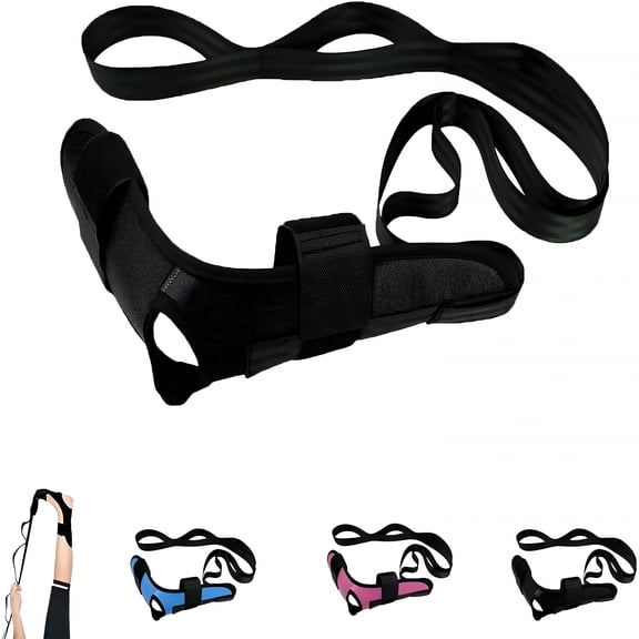 BESTSKY Foot and Calf Stretcher-Stretching Strap for Plantar Fasciitis,Heel Spurs,Foot Drop,Achilles Tendonitis & Hamstring. Yoga Foot & Leg Stretch Strap.