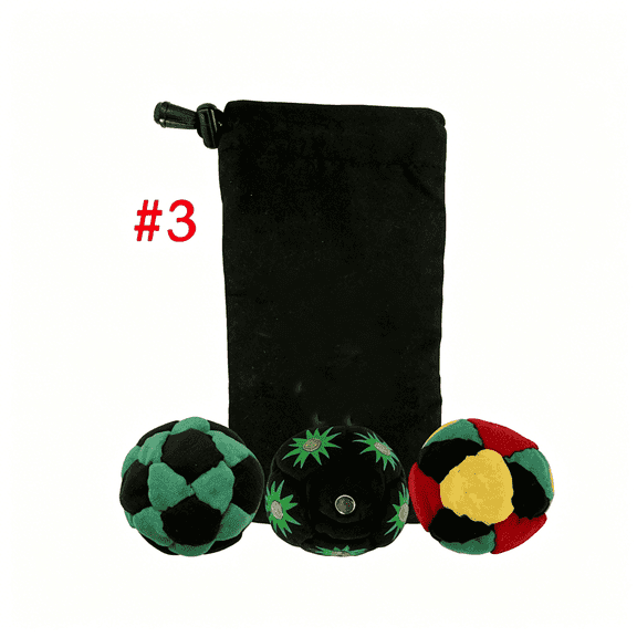 BESTSKY Footbag 3 Pack with Signature Pouch,8-Panel Sand Filled Kick Sack,Soft Durable Handmade Hacky Bags,Indoor Outdoor Game Fidget Tool (#003)