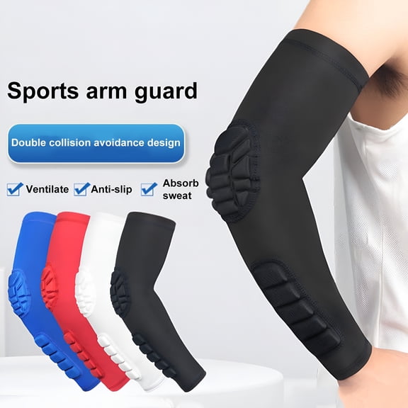 BESTSKY Football Arm Pad, Padded Elbow Forearm Sleeves, Super Soft Breathable Compression Arm Protective Support