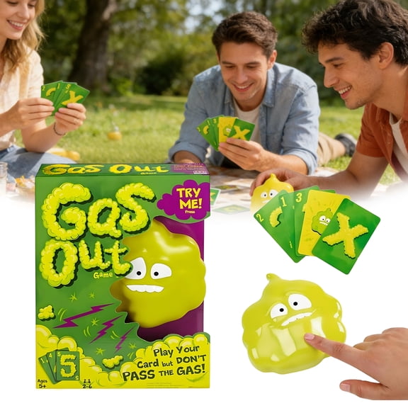 BESTSKY Fun Family Games,Card Game Fart Noise Maker,Gas Out Funny Card Games,Family Party Game Pranks for Adults,Green