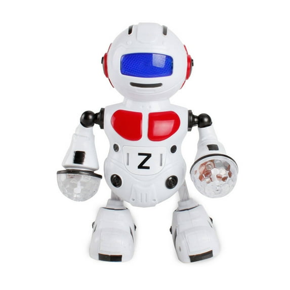 BESTSKY Fun Robot Dancing,Vibrant Light Effects Electric Dancing Light and Music Robot Toy,Crystal-Clear Sound Little Drummer Robot,Red