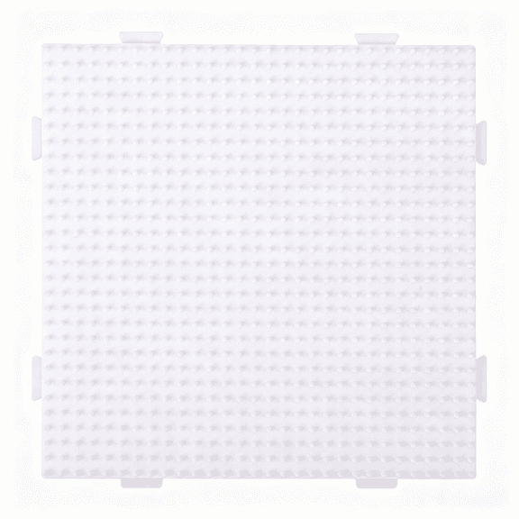 BESTSKY Fuse Bead Pegboard for 5Mm Iron Bead Board Large Square, Beads Board with Thread 52X52 Nails High Temp Resistant for Teens Adults (White)