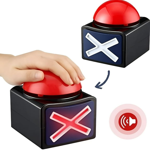 BESTSKY Game Answer Buzzer with Sound and Light, Trivia Quiz Button for Family Game Nights, Classroom Competitions, and Group Activities
