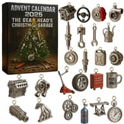 BESTSKY Gearhead Christmas Garage Advent Calendar, 24 Days of Car Parts and Tools, Automotive Holiday Countdown Decor for Kids, Mechanics, and Car Lovers