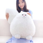 BESTSKY Giant White Cat Stuffed Animal 20 Inches, Large Fluffy Plush Toy with Long Tail, Soft Cuddly Birthday Gift for Kids