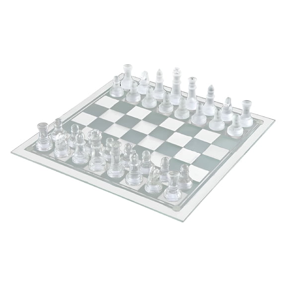 BESTSKY Glass Chess Frosted Chess Pieces 25CM/20CM 20x20cm