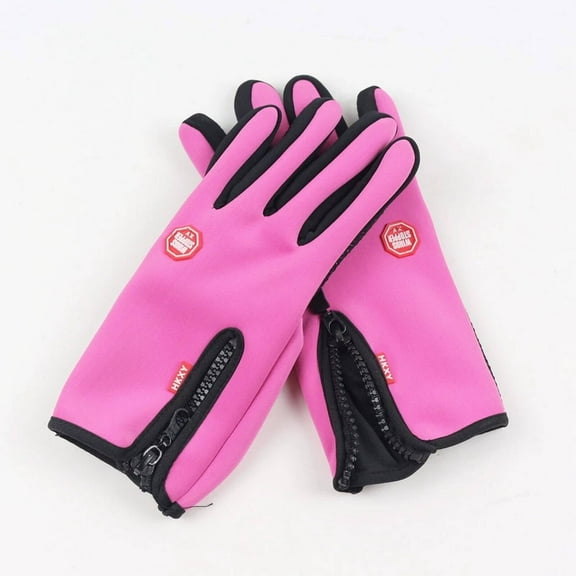 BESTSKY Rubik's Cube Gloves for Women Cold Weather Fleece-Lined Cozy Gloves Winter Windproof & Dry Driving Gloves,Pink