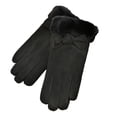 thumbnail image 1 of BESTSKY Gloves for Women Cold Weather Windproof Fuzzy Edge Gloves Winter All-Scene Protect Hand Warmer Gloves,Black2, 1 of 2