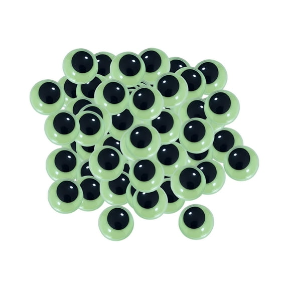 BESTSKY Glow in The Dark Googly Wiggle Eyes Sticker,Luminous Movable Eyes,Self Sticky for Decoration,Scrapbooking Crafts,Soft Toys,Handmade DIY 7mm 100pcs