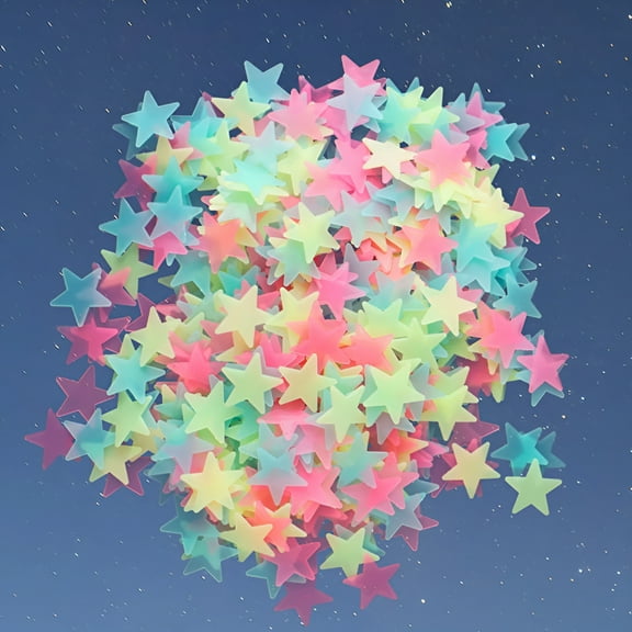 BESTSKY Glow-In-The-Dark Stars for Kids Room Decor,Glow in The Dark Stars for Ceiling 500 Pieces Ceiling Stars Glow in The Dark Room Decor Wall