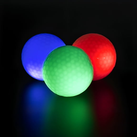 BESTSKY Glow in The Dark Golf Balls Light up Led Golf Balls Night Golf Gift Sets for Men Kids Women 3 Pack (3 Colors in one)