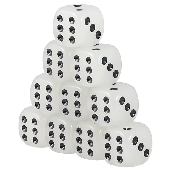 BESTSKY Glow in the Dark Luminous Dice - 10pcs - Casino Party Supplies