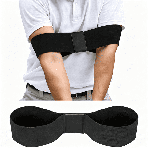 BESTSKY Golf Arm Band Training Aid for Swing Connection, Arm Connection Golf Trainer for Better Tempo, Ball Striking & Consistency, Easy Golf Swing Training Aid for Indoor Practice