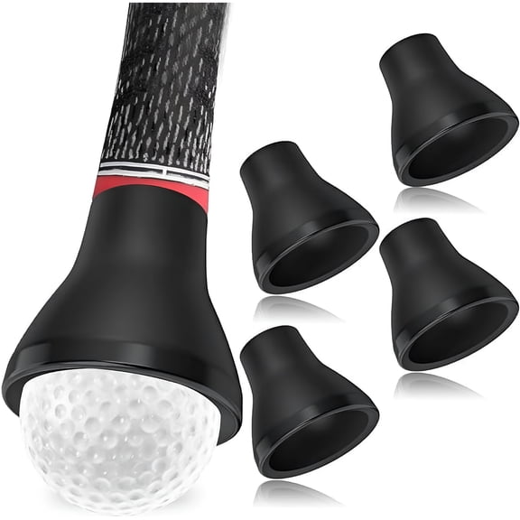 BESTSKY Golf Ball Retriever Suction Cup Picker Putter Grip Pick Up Tool Value 4 Pack Durable Rubber Balls Pick-up Grabber Saver Put on Putter Grips for Golfers