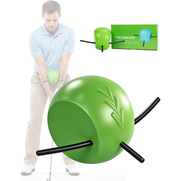 BESTSKY Golf Grip Trainer,Golf Training Aid Ball,Golf Swing Trainer for Arm Swing Connected-Arm Feedback,Compact Path Control,Muscle Memory Reinforcement,Separation Reminder,Portable Warm-Up Design