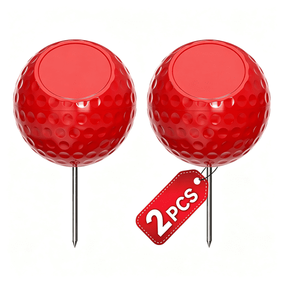 BESTSKY Golf Tee Markers 2 Pack,Abs Sloped Tee Box Markers with Steel Ground Spikes for Golf Course,Driving Range & Practice Grounds Golf Tee Marker