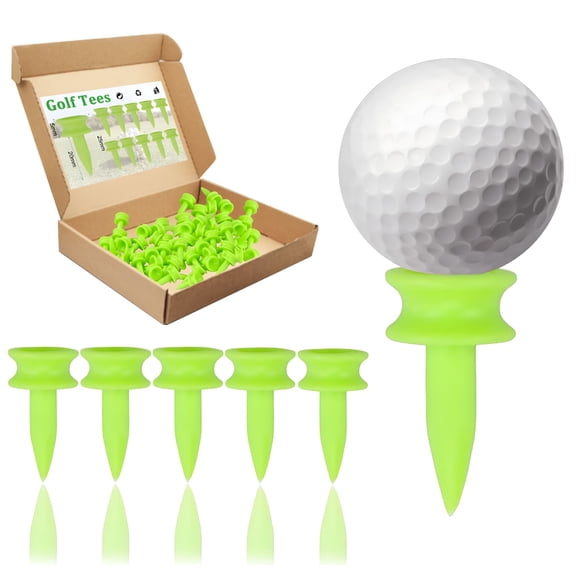 BESTSKY Golf Tee Performance Set, Step Down Short Golf Tees With Unbreakable Plastic Castle Tee, High-Quality Brightly Colored Tees For Easy Spotting, 100 Count