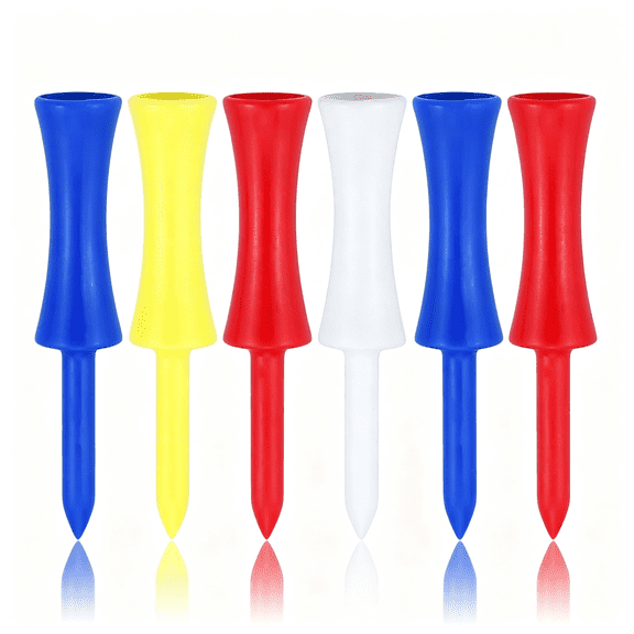 BESTSKY Golf Tees Plastic 100 Count 3-1/4,2 3/4In Tall Step Down Tees Golf-Mixed Color Golf Tees'