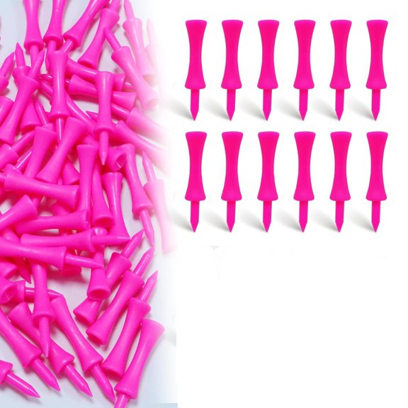 BESTSKY Golf Tees Step Down Plastic Unbreakable 50 Pack | Step Down for Consistent Height, Multiple Club Fit Options, Durable Plastic Built, Bright Easy Find Colors