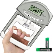 BESTSKY Grip Strength Tester, Digital Dynamometer Hand Grip Measurement Meter, Forearm Trainer Power 198 Lbs/90 Kgs, Grip Strengthener Meter for Home School to Testing and Training Grey
