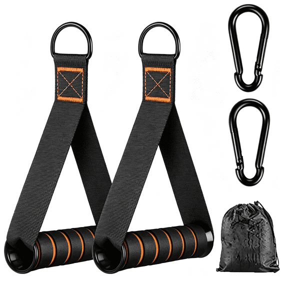 BESTSKY Gym Exercise Handles,Replacement Handle Attachments for Cable Machine Pulleys,Resistance Band and Strength Trainer,Pull Down Workout Accessories,Home Gym Add on Equipment
