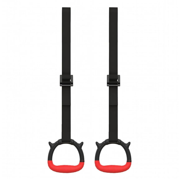 BESTSKY Gymnastic Rings for Strength Training, Wooden Pull-Up Rings with Nylon Straps for Calisthenics, CrossFit, Home Workouts