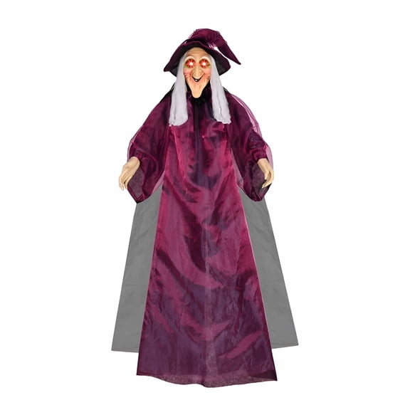 BESTSKY Halloween Decor - Halloween Decoration Voice-Activated Witch Large Hanging Ghost Light-Emitting Sound Bar Haunted House Horror Decorations - P