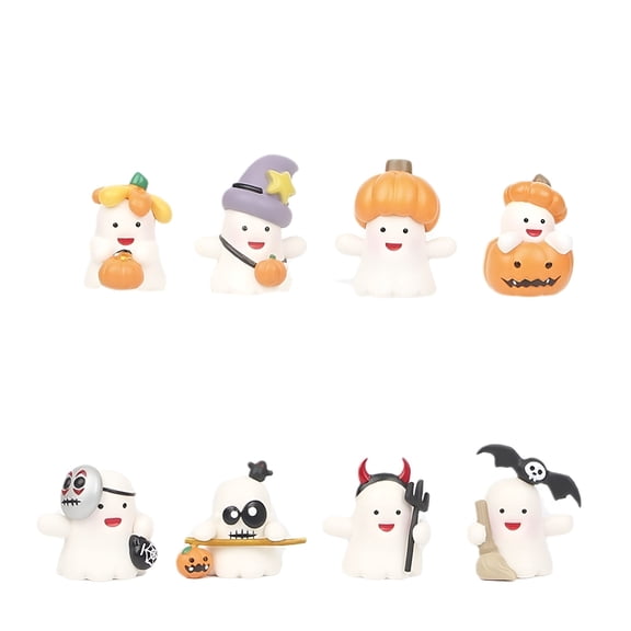 BESTSKY Halloween Pumpkin Ornaments,White Pumpkin Decor,Miniature Halloween Models,Small Pumpkin Set,Festive Mini Pumpkins,Halloween Decorations,Seasonal Decor