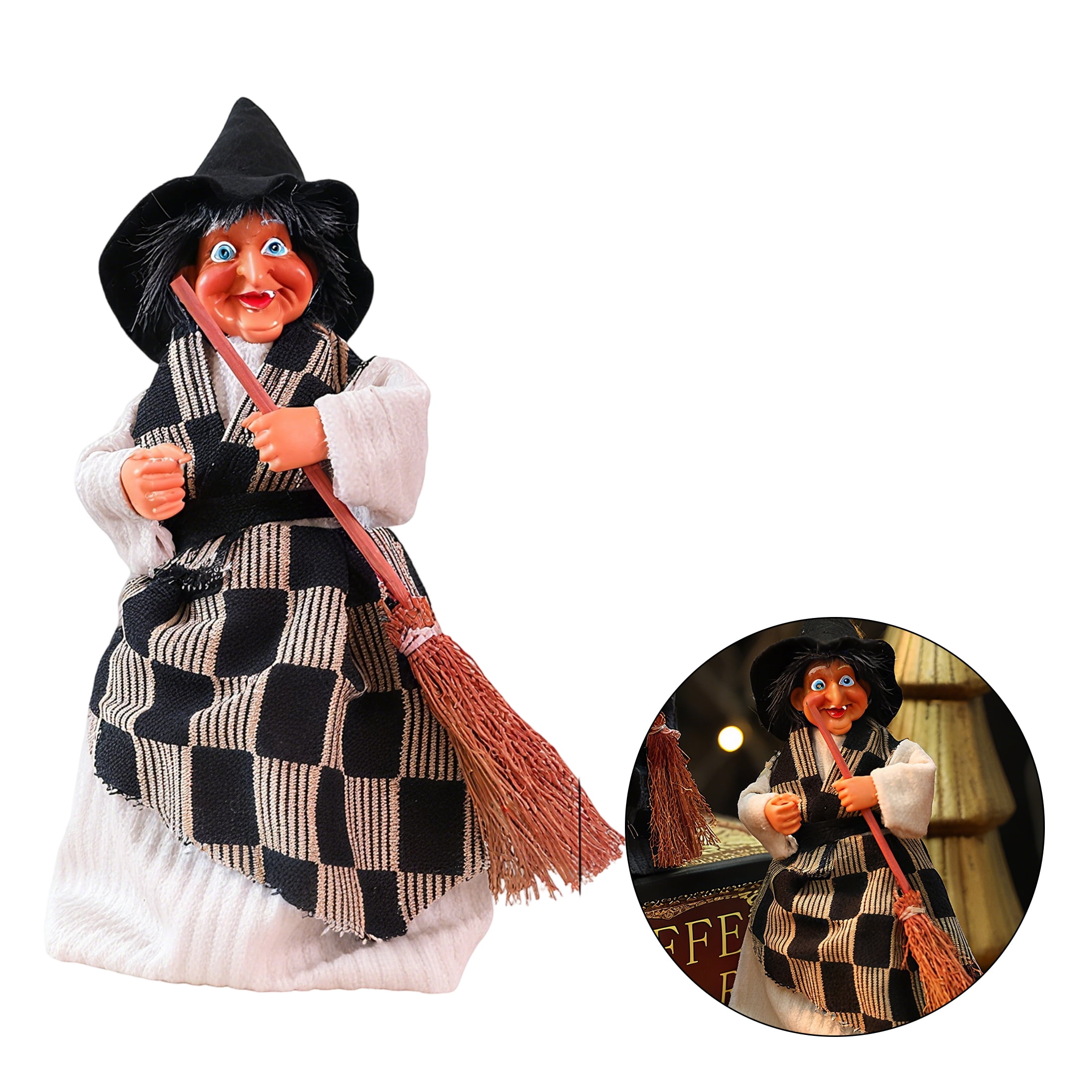 BESTSKY Halloween Toys Plaid Skirt Witch Trick Play Decorate Family BESTSKY Halloween Toys Plaid Skirt Witch Trick Play Decorate Family