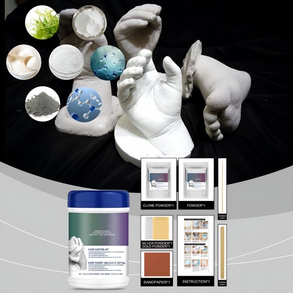 BESTSKY Hand Casting Kit for Couples,Family Or Friends Diy Plaster Molding Kit with Detailed Instructions,Safe Materials,And All Tools Included for Creating Lasting 3D Keepsakes