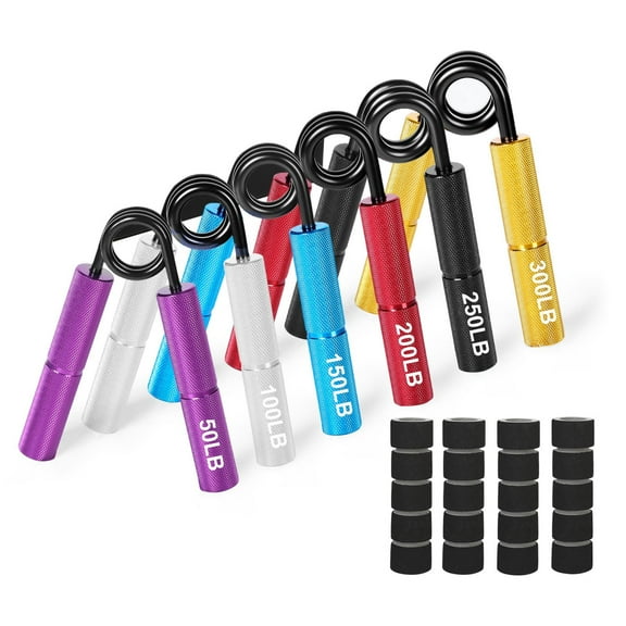 BESTSKY Hand Grip Strengthener, 200LB Heavy Duty Metal Forearm Trainer with Non-Slip Sponge Covers, Portable Finger Exerciser for Gym, Home, and Muscle Recovery