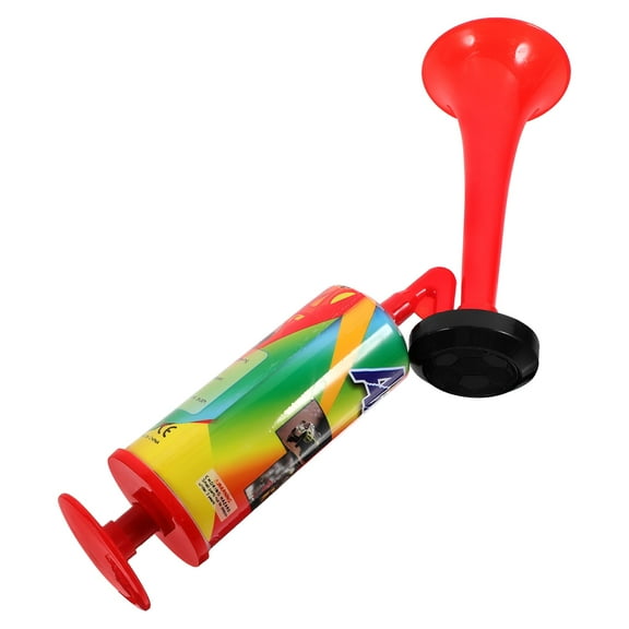 BESTSKY Hand Held Air Horn with Pump, Loud Noise Maker for Sports Events and Parties, Reusable Camping Safety Horn, Random Color