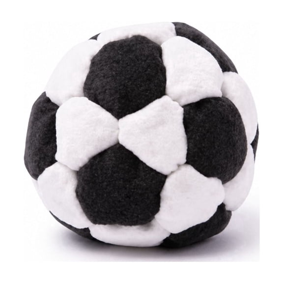 BESTSKY Hand-Made Knitted Soccer Style Footbag, Crochet Hacky Sacks Balls, Beginner-Friendly Juggling Foot Bags, Classic Football Pattern, Ready-To-Use