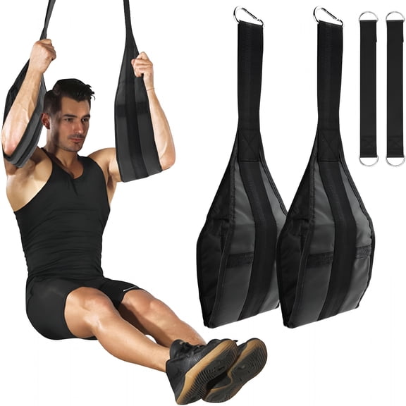 BESTSKY Hanging Ab Straps for Pull Up Bar,Abdominal Muscle Building Padded Arm Support Slings,Ab Sling Straps for Training Knee and Leg Raises,Ab Workout Equipment