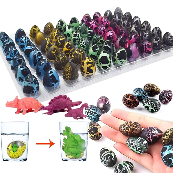 BESTSKY Hatching Dino Eggs Party Favors for Kids,Assorted Colors,30 Pieces Pack