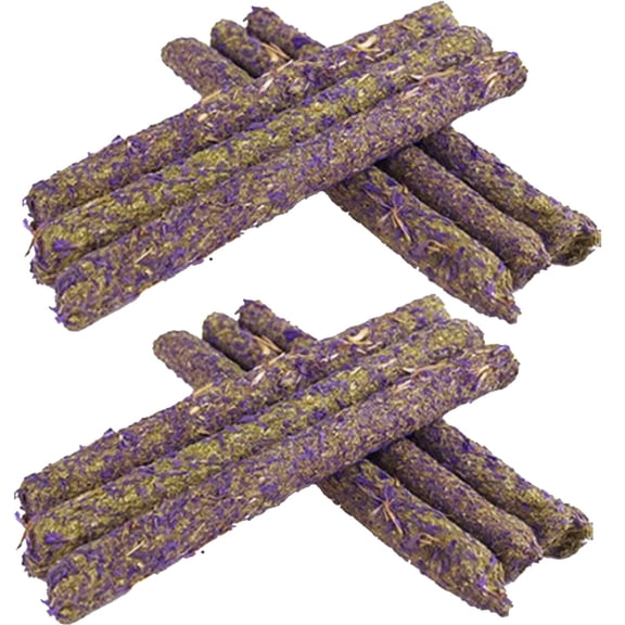 BESTSKY 12Pcs Rabbit Chew Toys,Twelve-Petal Hay Rabbit Toys Chew Sticks for Superior Enjoyment,High Fiber Guinea Pig Toys,Myosotis,2