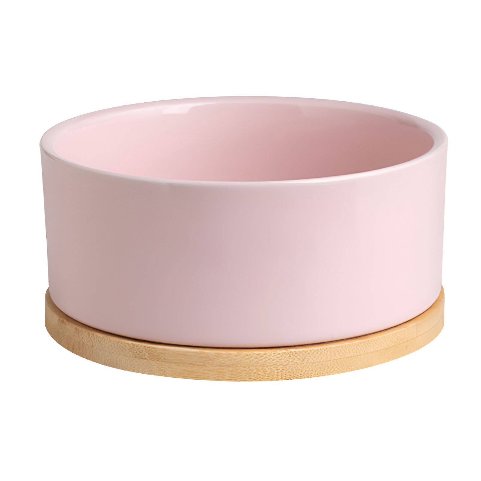 BESTSKY Heated Water Bowl,Anti-Freeze Slow Feeder Dog Bowls,Precise Temperature Adjustment Dog Feeding Station,Pink