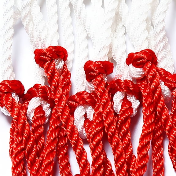 BESTSKY Heavy Duty Basketball Net, Regulation Size Professional Quality Nylon (White, Red, and Blue)