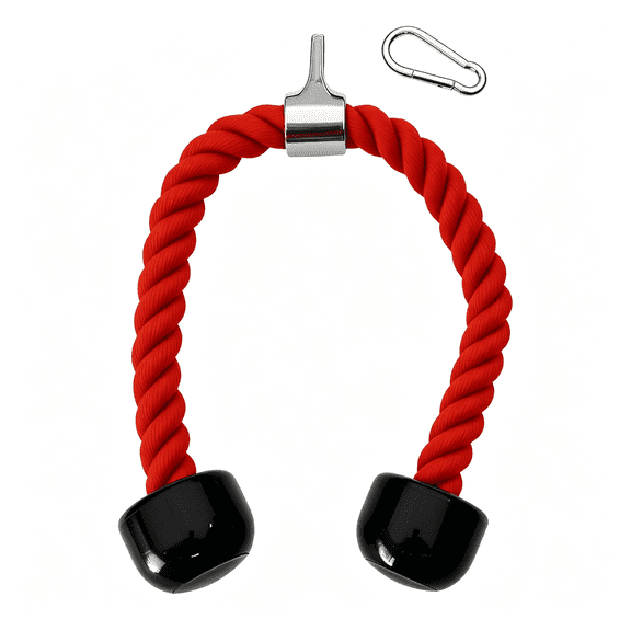 BESTSKY Heavy Tricep Rope Cable Machine Accessories Nylon Tricep Rope for Lat Pull Down Pulley System Attachment,For Home Gym Weight Fitness with Carabiner,Durable Tricep Rope