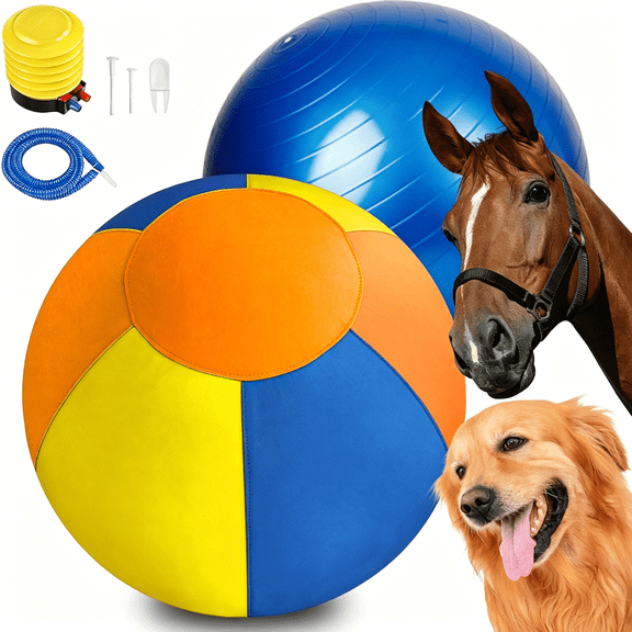 BESTSKY Herding Ball for Dogs 18",Durable Waterproof Dog Herding Ball Outdoor,Large Interactive Dog Play Ball for Herding Breeds,Pet Training Toy for Australian Shepherd Border Collie