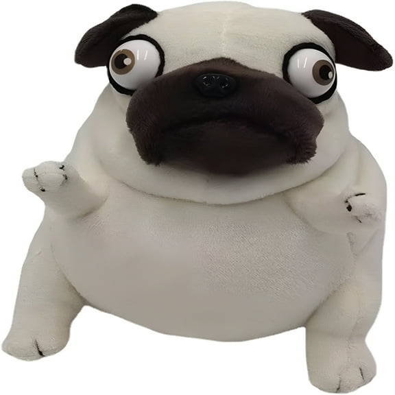 BESTSKY Hilarious Pug Stuffed Animal - 6" Funny Ugly Cute Pug Dog Plush Toy,Weirdo Stuffed Animal Pug Plushies for Kids Boys Adults Valentines Birthdays Gift