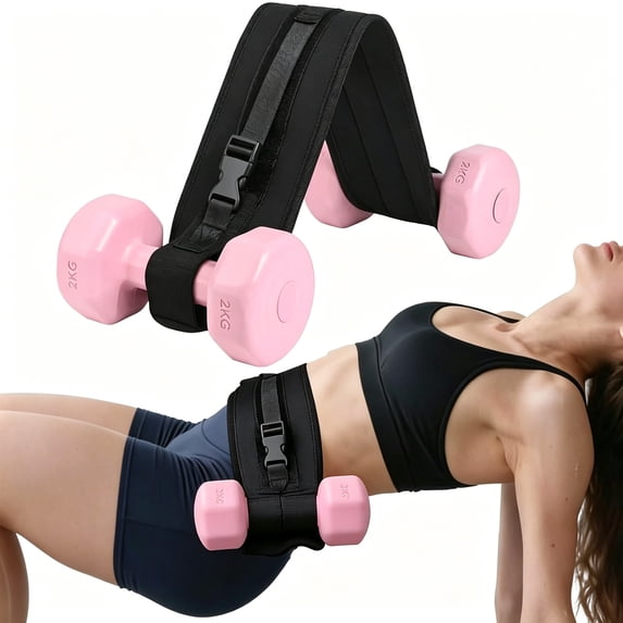 BESTSKY Hip Thrust Holder Belt: Wide Padded Support Belt for Barbell/Dumbbell/Kettlebell for Home Workouts,Adjustable Strap Non-Slip Safety Comfort Squats & Strength Exercises