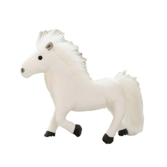 BESTSKY Horse Toys,32*26cm Cute Pony Horse Stuff,Adjustable Features Soft Touch Horses Toys for Girls,White