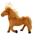 thumbnail image 1 of BESTSKY Horse Toys,32*26cm Cute Pony Toy Horse Stuffed Animal,Gentle Fabric Feel Playful Adjustable Legs Horse,Brown, 1 of 7