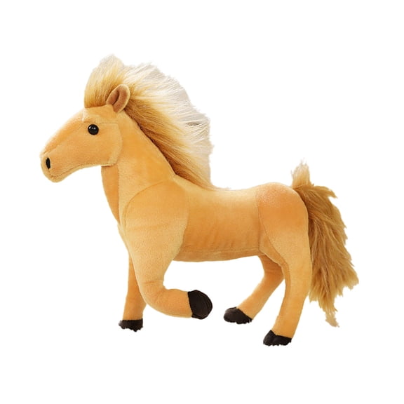 BESTSKY Horse Toys,32*26cm Soft Fabric Horse Stuffed Animal,Playful Design Ideal Gift Horse Stuff,Light Brown