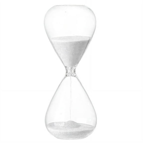 BESTSKY Hourglass,High Transparency Glass Sand Clock,Calm and Smooth Sand Timer,White