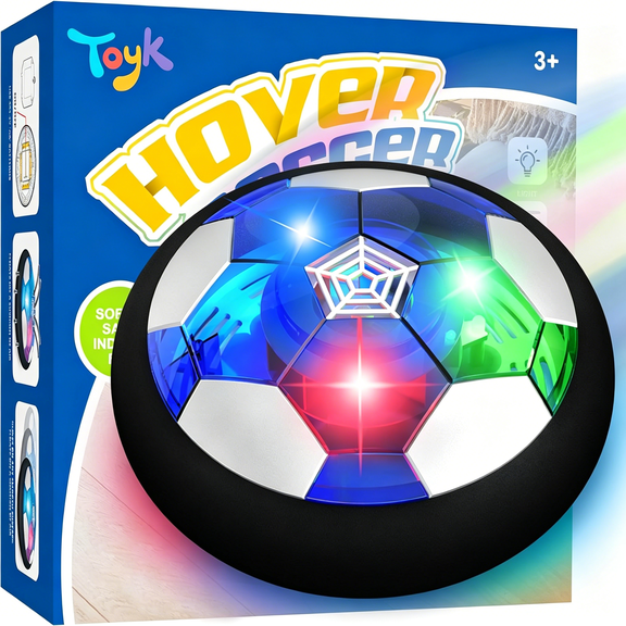 BESTSKY Hover Soccer Ball Toy,Air Powered Floating Soccer with Led Light,Kids Training Soccer Ball Indoor Outdoor Game,Gift for Age 3 4 5 6 7 8-10 Years Old Boys Girls