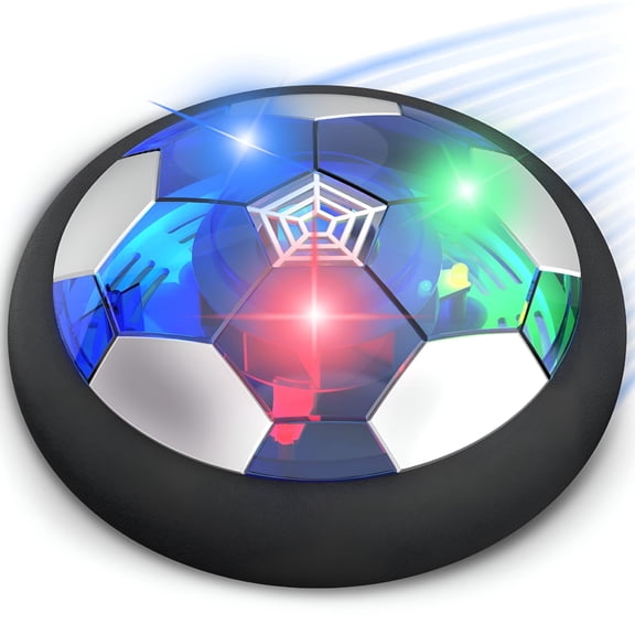 BESTSKY Hover Soccer Toys for Boys and Girls Rechargeable Floating Soccer with LED Lights Indoor Air Football Game for Kids 3-12 Years